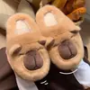 Lindas Baotou de Capibara para Hombre y Mujer, Hogar, Interiores y Exteriores, Nuevas, Calientes para Invierno, Antideslizantes, Peludas, Zapatillas, Venta al por Mayor