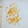 Brincos de laser dourados do Vietnã para mulheres, nova moda, simples, com 9 pinos, brinco de temperamento, brincos de ervilha lisos, atacado