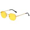 Nuevas gafas de sol sin marco de metal para hombre y mujer, de estilo urbano, con montura pequeña, modernas y de metal degradado multicolor 8083