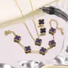 Aço Titânio Banhado a Ouro Venda Quente Transfronteiriça Conjunto de Pulseira, Colar, Anel e Brincos de Aço Inoxidável Venda por Atacado de Fábrica