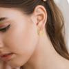 Pendientes Vintage Geométricos de Hilo Estilo Francés para Mujer, Chapados en Cobre con Oro Real, Pendientes Dorados, Aros para Orejas, Ganchos para Orejas, Comercio Transfronterizo