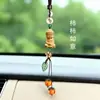 Nuevo Colgante para Coche de Madera de Loto Ciervo para un Viaje Seguro, Decoración Colgante para Coche Calabaza 'Todo Sale Bien', Colgante para Espejo Retrovisor