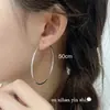 Brincos de Argola Finos em Espiral S925 Prata Esterlina Estilo Coreano Ouni para Mulheres, Brincos Versáteis Estilo Coreano Que Fazem o Rosto Parecer Menor