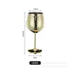 Copa de vino de acero inoxidable 304 de capa única de 500 ml, copa de vino tipo barril de gran capacidad colorida, resistente a caídas, con recubrimiento de cobre