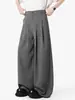 Pantalones de Pierna Ancha Fluidos de Diseño de Nicho Tridimensional Desestructurados Unisex Rectos Casuales Sueltos Versátiles de Moda de Longitud Completa