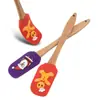 Espátula de Silicone Personalizável para Creme Cabo de Madeira de Faia Espátula para Cozinha, Panificação, Sobremesa, Bolo Série de Natal