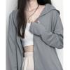 Roupas de Proteção Solar de Qualidade do Tiktok para Mulheres, Verão Fino em Seda Gelo 2025 Novo Cardigã Solto com Capuz Respirável UV