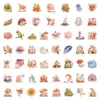 200 Adesivos Transparente Pet Material Artesanal Flores da Floresta Frutas Cogumelos Estilo Ins Decorativo Copo d'Água Adesivo de Geladeira Lote