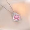 Colar para Mulheres Moda Celebridade da Internet Popular Joias Atacado Transfronteiriço Personalizado Rosa Zircônia Micro-Cravada Corrente Clavicular