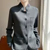 Cardigã de tricô de lã fina com elasticidade em quatro direções, espessado para outono e inverno, para mulheres, caimento solto, novo estilo chinês, gola alta, suéter quente