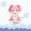 Madoka Magica Kaname Madoka Robot de Cuerda de Acrílico Caminante Figura Mercancía de Celebridad