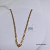 FONTE Fábrica DIY colar de aço titânio feminino o-chain banhado a ouro real 18K Corrente de osso de cobra antidesbotamento Corrente cubana corrente simples masculina