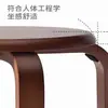 Taburete Redondo de Madera Maciza para Mesa de Comedor en Casa, Taburete de Comedor para Sala de Estar, Taburete Pequeño Engrosado Retro Estilo Chino, Taburete de Madera Maciza, Taburete Bajo Apilable