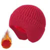Gorro de invierno gorro con protección para las orejas forro polar grueso cálido protección para las orejas gorro de punto de cachemira a prueba de frío gorro Joker gorro venta al por mayor