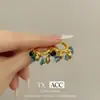 Brincos Assimétricos Azuis com Contas Estilo Étnico 2025 Novo Estilo Quente Brincos de Franja Coração de Alta Qualidade Brincos para Mulheres
