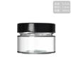 Botella de vidrio redonda de 100 ml con tapa para encurtidos, salsa de chile, pimientos encurtidos, vacía, sellada, transparente, amarilla, tipo lata de melocotón