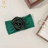 Faixa de Cabelo com Atmosfera de Natal Mais Vendida Transfronteiriça Acessórios de Cabelo Crianças Cor Sólida de Alto Valor Pétala de Rosa Faixa de Cabelo de Nylon