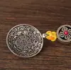Xizang Amuleto Característico de Loto Maestro Nueve Palacios Ocho Diagramas Etiqueta Colgante Riñonera Etiqueta Ocho Tesoros Doce Signos del Zodíaco Joyería de Marca