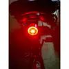 Luz Traseira para Bicicleta Valet com Auto-Indução Piscante Carregamento Solar Sensor de Vibração Luz de Advertência