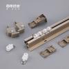 Riel para cortina Deyu aleación de aluminio engrosado silencioso riel recto riel montaje superior monorriel doble deslizamiento accesorios para cortina mayoreo