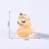 Paisagem em miniatura, figura de unicórnio de desenho animado de animal criativo, paisagismo DIY, decoração de carro, pequeno ornamento luminoso