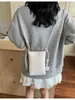 Bolsa para Celular Pebbled Estilo Estrangeiro Cor Doce 2025 Nova Verão Mini Bolsa Pequena Bolsa de Caminhada Bolsa de Ombro Único Transversal