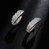 Pendientes pequeños de serpiente de lujo de moda para mujer, llenos de diamantes, diseño único y de nicho, accesorios para la oreja elegantes y con estilo