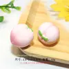 Color Sólido Micro-Simulación Miniatura Fruta Mitad Cortada Kiwi Durazno Guayaba Lindo DIY Adornos de Joyería Pequeña Bolsa Ciega