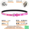 Cinturón de piel suave para mujer, decoración de moda, combina con todo, estudiante, negro, hebilla de pin, infantil, estilo coreano, pequeña fragancia, simple, fino, venta al por mayor