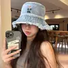 Sombrero de Pescador para Mujer, Moda Primavera y Otoño, Estilo Lavado, Sombrero de Sol, Protección Solar, Estilo Coreano, Sombrero Cubo Versátil, Fresco y Dulce