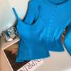 Artículo Popular de Alta Calidad de las Trece Líneas de Guangzhou ~ Conjunto de Cárdigan Camisola para Mujer, Chaqueta Interior de Otoño, Top Chic Estilo Coreano