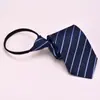 Corbata formal de negocios con cremallera para hombre, estilo coreano, profesional, decorativa, sin nudo, azul, negro y rojo, fácil de poner y quitar.