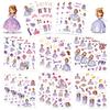 8 Adesivos Originais de Desenho Animado da Disney Sophia DIY Decorativos para Diário Decoração de Capa de Celular Venda por Atacado Adesivo à Prova d'Água