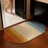 Tapete de Chão de Linho Retrô Americano Absorvente de Água Antiderrapante Resistente ao Desgaste Tapete para Pés Sala de Estar Banheiro Quarto Entrada Tapete de Chão Venda por Atacado