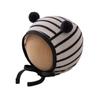Gorro de bebé de doble pompón a rayas Benhui para primavera y otoño, gorro protector para recién nacidos, gorro para la cabeza para niños y niñas, gorro de palacio para bebé