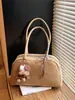 Bolso de Hombro Individual Retro de Gamuza Estilo Coreano de Invierno, Bolso Elegante para Viajes Diarios para Mujer, Bolso de Mano Tote Nuevo Modelo 2025