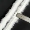 Acabamento de pele sintética de vison, lanterna chapéu de dança do leão, fita de pelúcia branca 1cm, acabamento de pele para decoração DIY feita à mão para roupas