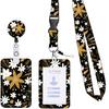 Cordão Térmico de Poliéster com Fivela Fácil de Puxar Estampa Floral Corda para Celular Porta-Cartão de Certificado Presente para Professor Enfermeiro