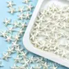 Pingente de concha acrílica colorida pérola falsa com furos, contas perfuradas coloridas de estrela-do-mar e concha para acessórios de joias DIY