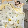 Colcha de Algodón Lavado con Aire Acondicionado Colcha Fresca de Verano Colcha Fina de Verano Doble Niños Individual Estudiante Primavera Otoño Verano Colcha Fina de Verano