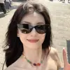 Nuevas Gafas de Sol Cat-Eye Sin Montura, Lentes de Una Pieza Punk Personalizadas, Visores Solares de Alta Gama para Mujer de Celebridad de Internet, Gafas de Sol Modernas para Hombre