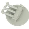 Gancho adhesivo de plástico para pasta doméstica, gancho giratorio de 3 ramas, gancho multiusos para toallas de pared de baño