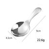 Fabricantes de cucharas de acero inoxidable mango corto cuchara redonda pequeña cuchara para leche en polvo para niños cuchara para postre de pastel rojo neto cuchara de té cuchara pequeña