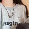 Collar Colgante de Cámara Color Café Vintage para Mujer, Cadena de Suéter Hip-Hop Dulce y Genial, Accesorio de Alta Gama de Celebridad de Internet de Moda