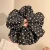 Scrunchie de Bolinhas Estilo Coreano para Mulheres, Novo Elástico de Cabelo de Luxo 2025, Elástico Grande, Corda de Cabelo Personalizada