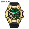Reloj Sanda 6008, deportivo de moda, multifunción, electrónico para estudiantes, reloj de cuarzo resistente al agua para hombre, de una generación, venta al por mayor