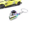 Regalos creativos de explosivos transfronterizos cadena para colgar llavero metálico modificado para coche con turbocompresor llavero cadena de soplador
