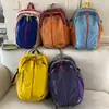 Mochila de senderismo y montañismo para exteriores de color dopamina a bloques, multifuncional, bolsa de viaje, bolsa para portátil, bolso de hombro