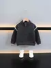 Suéter Infantil Masculino de Outono e Inverno com Zíper Parcial Estilo Coreano Tricô Espesso Pulôver Suéter de Lã para Bebês e Crianças Pequenas Roupas de Outono