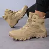 Botas Tácticas de Caña Baja, Botas Estilo Martin Talla Grande, Zapatos Antideslizantes y Resistentes al Desgaste para Senderismo al Aire Libre, Botas de Combate Ligeras para Campo de Hombres, Zapatos de Entrenamiento Militar